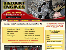 Tablet Screenshot of discountrebuiltengines.com